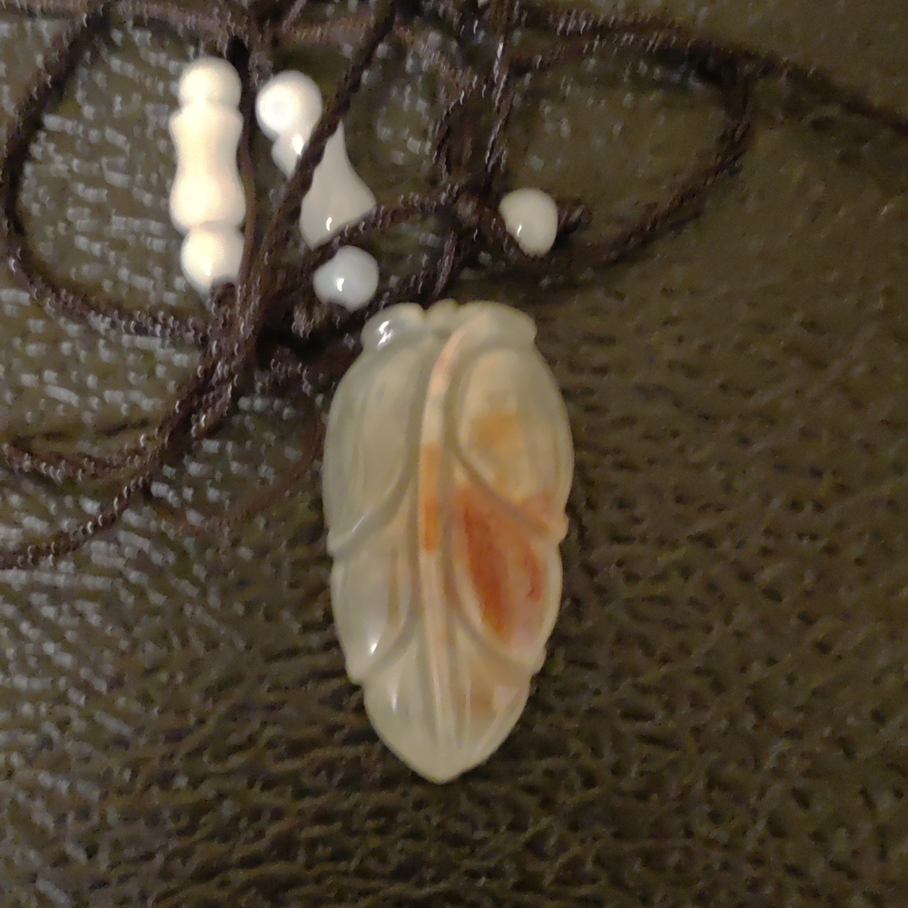Jade Pendent Leaf #13